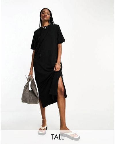 ONLY Oversized Maxi T-shirt Dress - Black