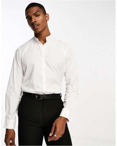 French Connection Grandad Smart Shirt - White