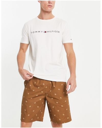 Tommy Hilfiger Pyjama avec short - Blanc