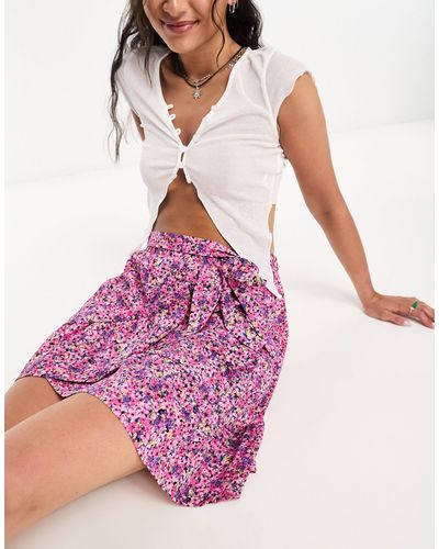 ONLY Wrap Mini Skirt - Pink