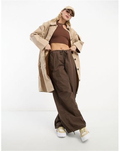 Monki beige outlet coat