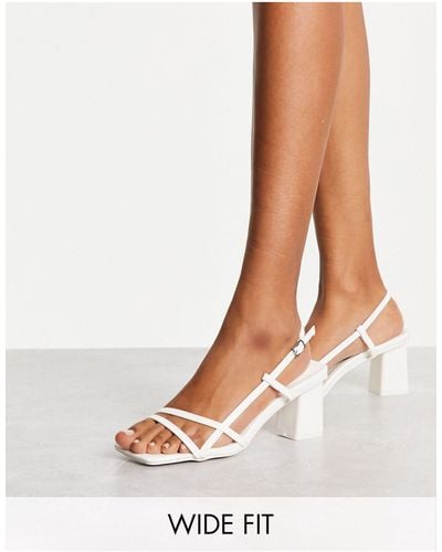 Public Desire Veda Block Heel Sandals - White