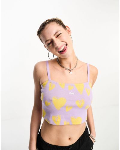 Obey Carley Cropped Top - Purple