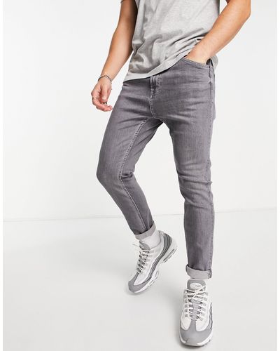 Pull&Bear Basic Carrot Fit Jeans - Grey