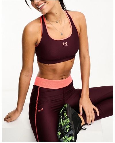 Under Armour Hg Armour Padless Mid Support Sports Bra - Black