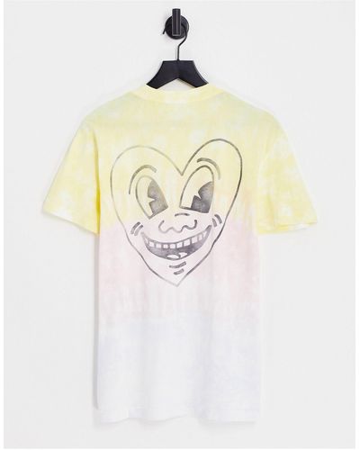 Abercrombie & Fitch Camiseta con efecto tie dye y estampado - Multicolor
