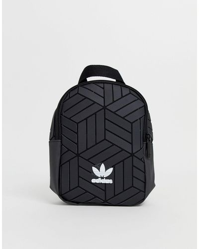 adidas Originals Petit sac à dos avec détails géométriques en 3D - Noir