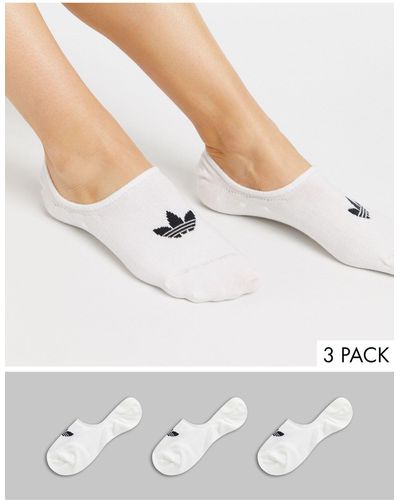 adidas Originals 3 Pack No Show Socks - White