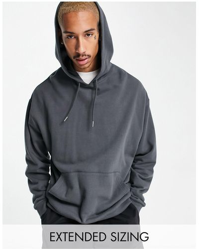 ASOS Sudadera extragrande con capucha en - Negro