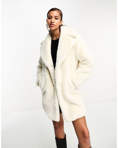 New Look Faux Fur Coat - Natural