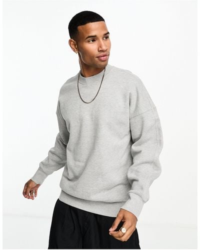 Only & Sons Heavyweight Crew Neck Sweat - White