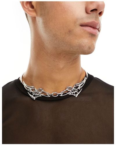 ASOS Collar rígido con diseño estilo tatuaje - Negro