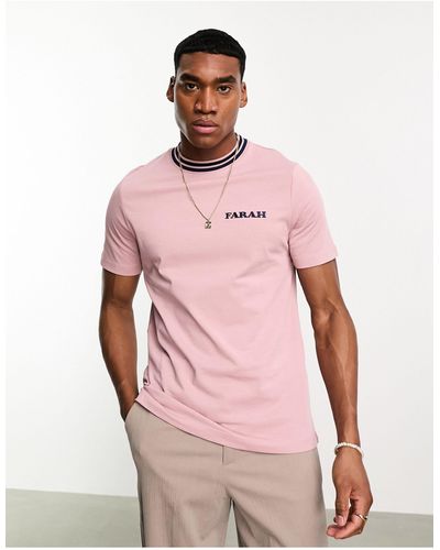 Farah – hanley – t-shirt - Pink