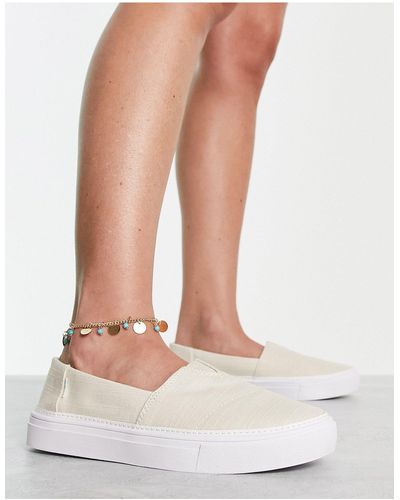 TOMS Parker - sneakers senza lacci beige - Nero