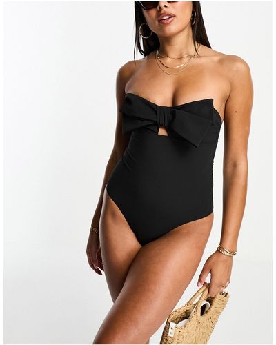 & Other Stories Big Bow Swimsuit - Black