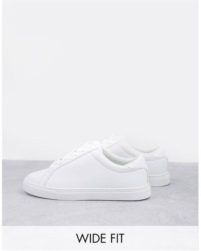 ASOS Wide Fit Drama Sneakers - White
