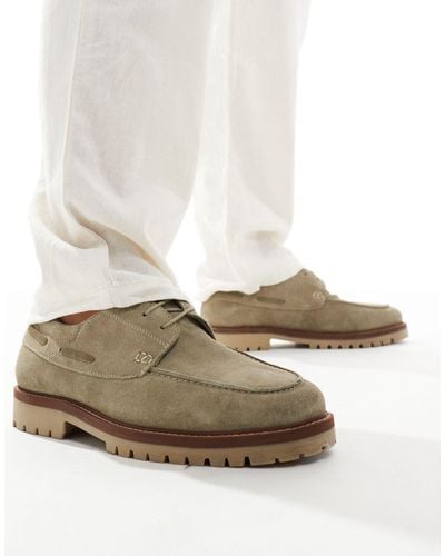 River Island Suede Boat Shoes - White