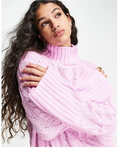 ASOS High Neck Sweater - Pink