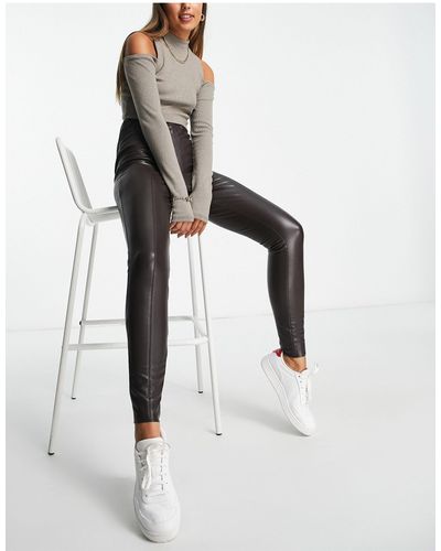 River Island – hose aus kunstleder - Weiß