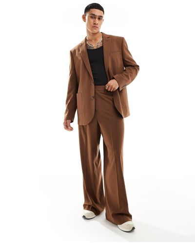 ASOS Oversized Suit Jacket - Brown