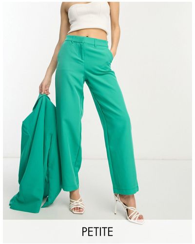 Vila Tailored Wide Leg Trousers Co-ord - Green