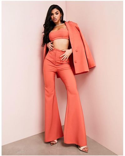 ASOS Flared Suit Pants - Pink