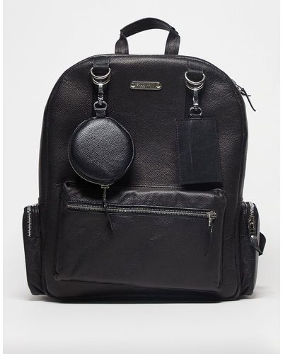 Bolongaro Trevor Leather Utility Backpack - Black