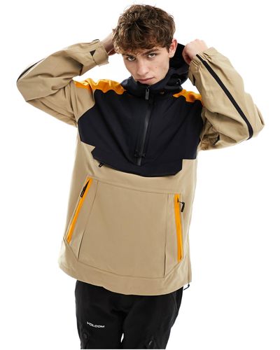 Volcom Brighton - giacca pullover da sci beige - Nero