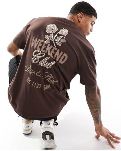 ASOS T-shirt décontracté avec imprimé skate au dos - marron