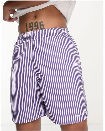 Carhartt Island - pantaloncini da bagno a righe - Viola