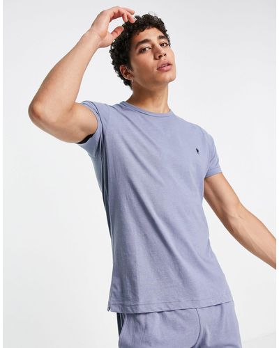 French Connection Lounge T-shirt And Short Set - Purple