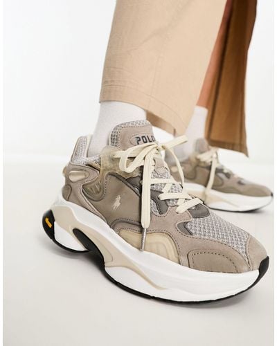 Polo Ralph Lauren Sneakers Met Dikke Zool - Naturel