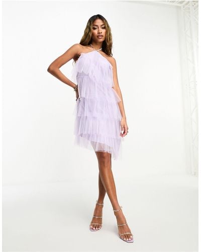 Collective The Label Tiered Tulle Mini Dress - Pink