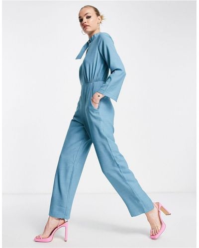 Closet Jumpsuit Met Print - Blauw