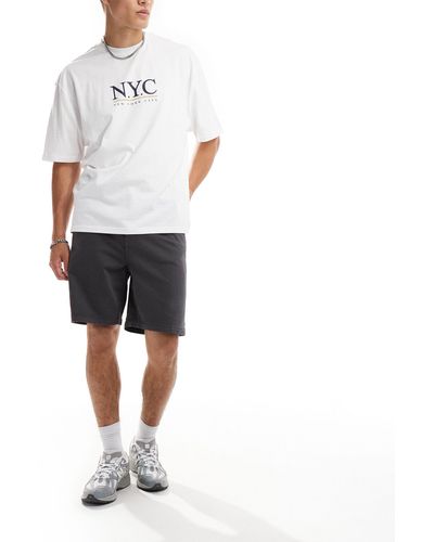 SELECTED Loose Fit Carpenter Shorts - White