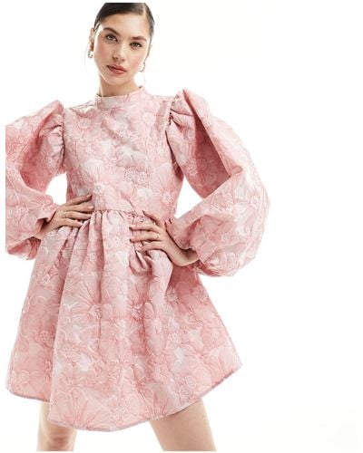 Sister Jane Dream Collectors Jacquard Mini Dress - Pink