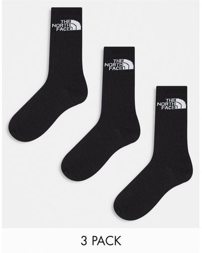 The North Face Simple Dome 3 Pack Logo Socks - Black