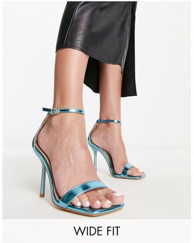 Glamorous Barely There Heeled Sandals - Black