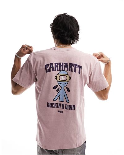 Carhartt Duckin Backprint T-shirt - Pink