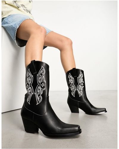 Monki Western Boots - Black