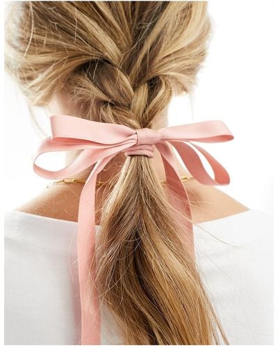 ASOS Hair Tie With Bow Detail - Pink