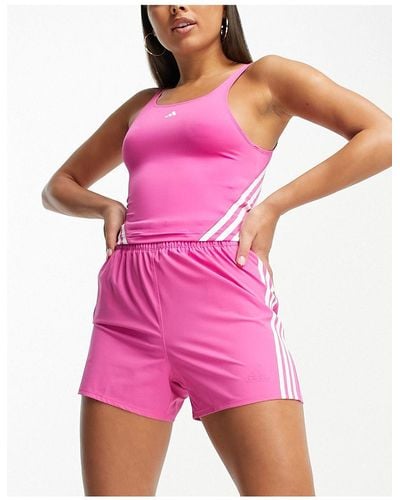 adidas Originals Adidas Training Train Icons 3 Stripe Shorts - Pink