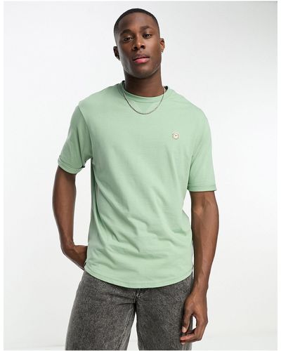 Le Breve T-shirt pallido con maniche arrotolate - Verde