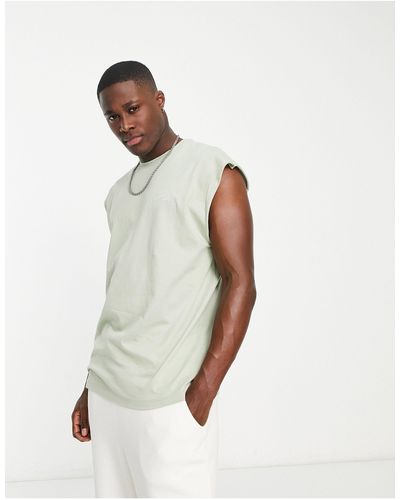 New Look Camiseta sin mangas con bordados wave - Blanco