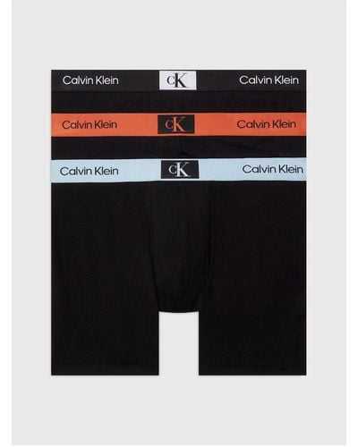 Calvin Klein – ck 96 – 3er-pack unterhosen aus baumwoll-stretch - Schwarz