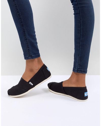 TOMS Classic - Platte Schoenen Van Canvas - Zwart