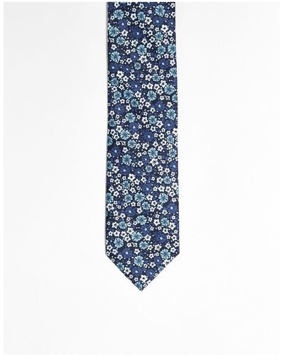 Jack & Jones Corbata con estampado floral - Azul