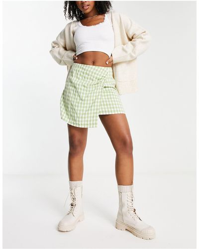Urban Revivo Zip Detail Mini Skirt - Natural