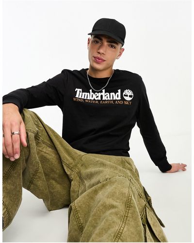 Timberland Yc archive - t-shirt à manches longues et logo - Vert