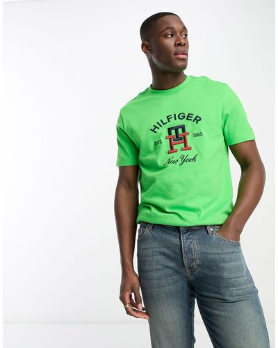 Tommy Hilfiger T-shirt Met Grafisch Logo - Groen